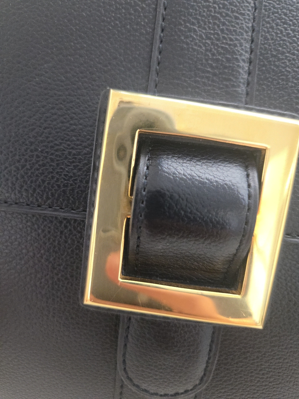 Delvaux Black Leather Clutch with Gold Accent Excellent Condition - Picture 12 of 16